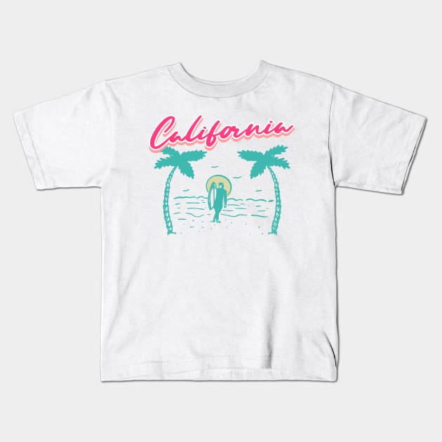 California Summer Kids T-Shirt by YaiVargas